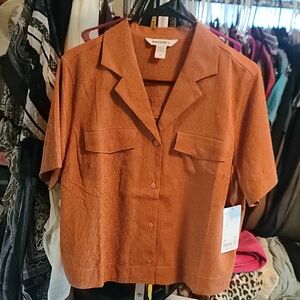 Women's Orange Button-Up Top by athleta